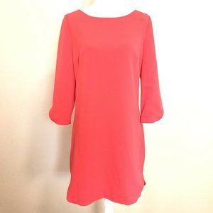 Vince Camuto | Orange/Coral 3/4 sleeve Midi Dress